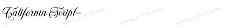 California Script字体转换 California Script字体转换
